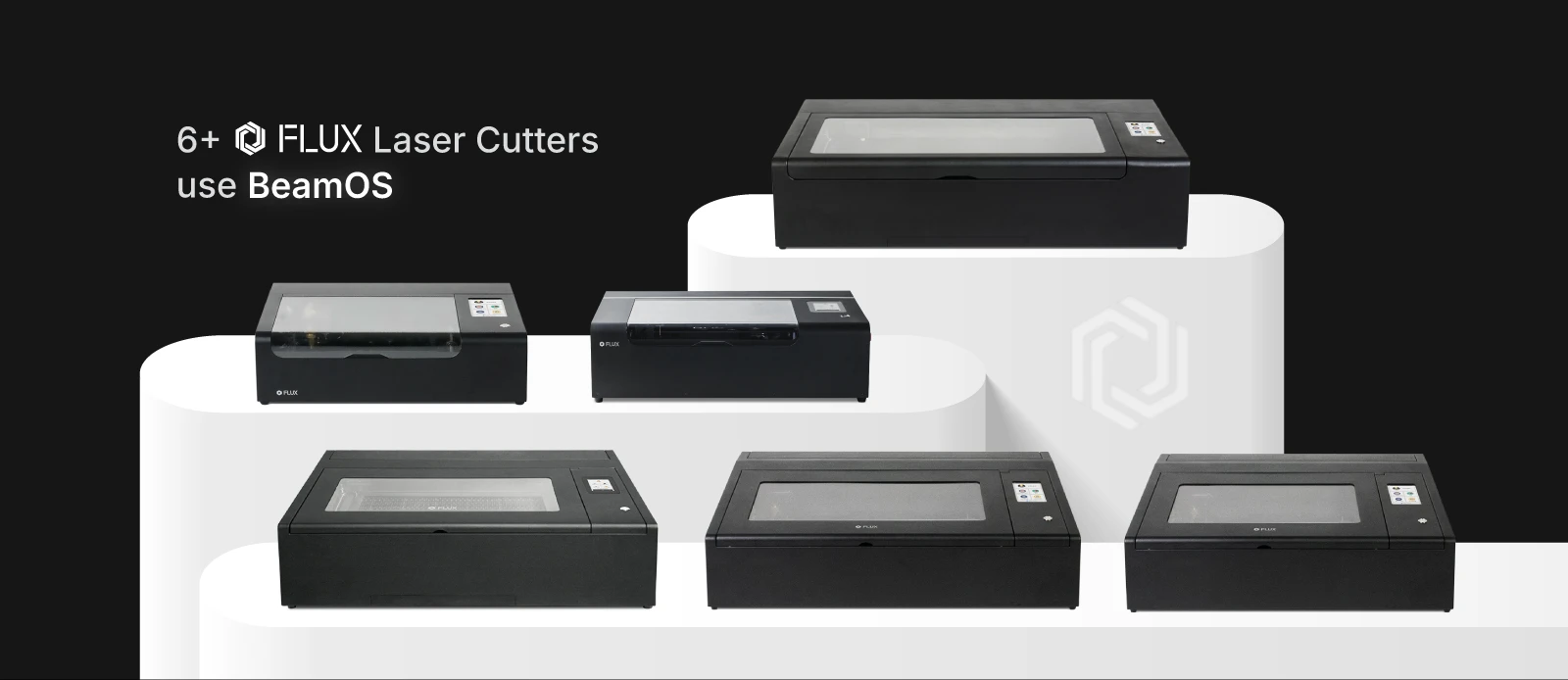 Six FLUX laser cutter models that all run BeamOS.